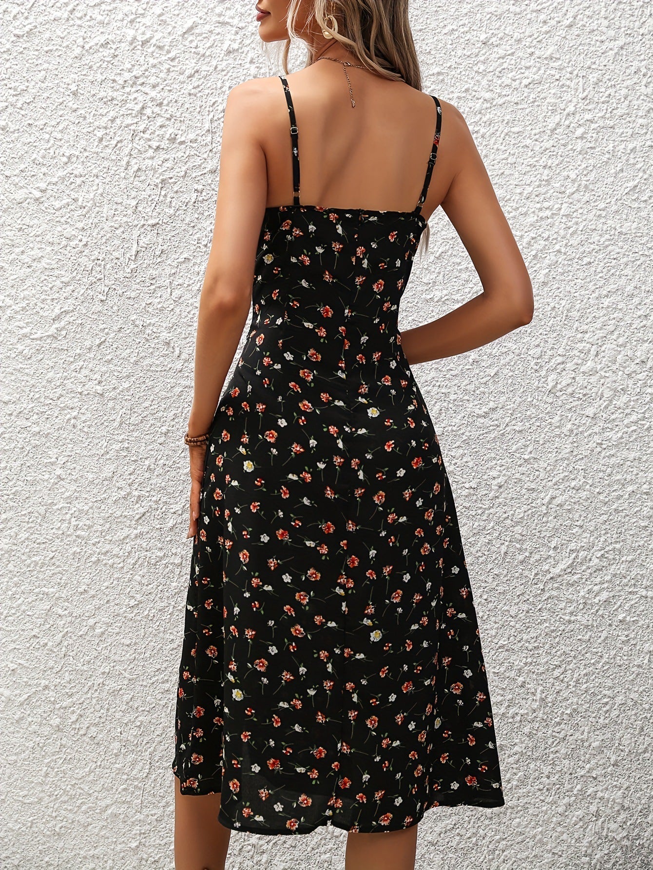 Valentina - rotes polka-dot midi-kleid