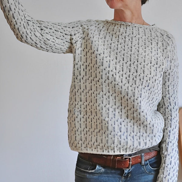 Meret – weiter damen pullover mit rundhals