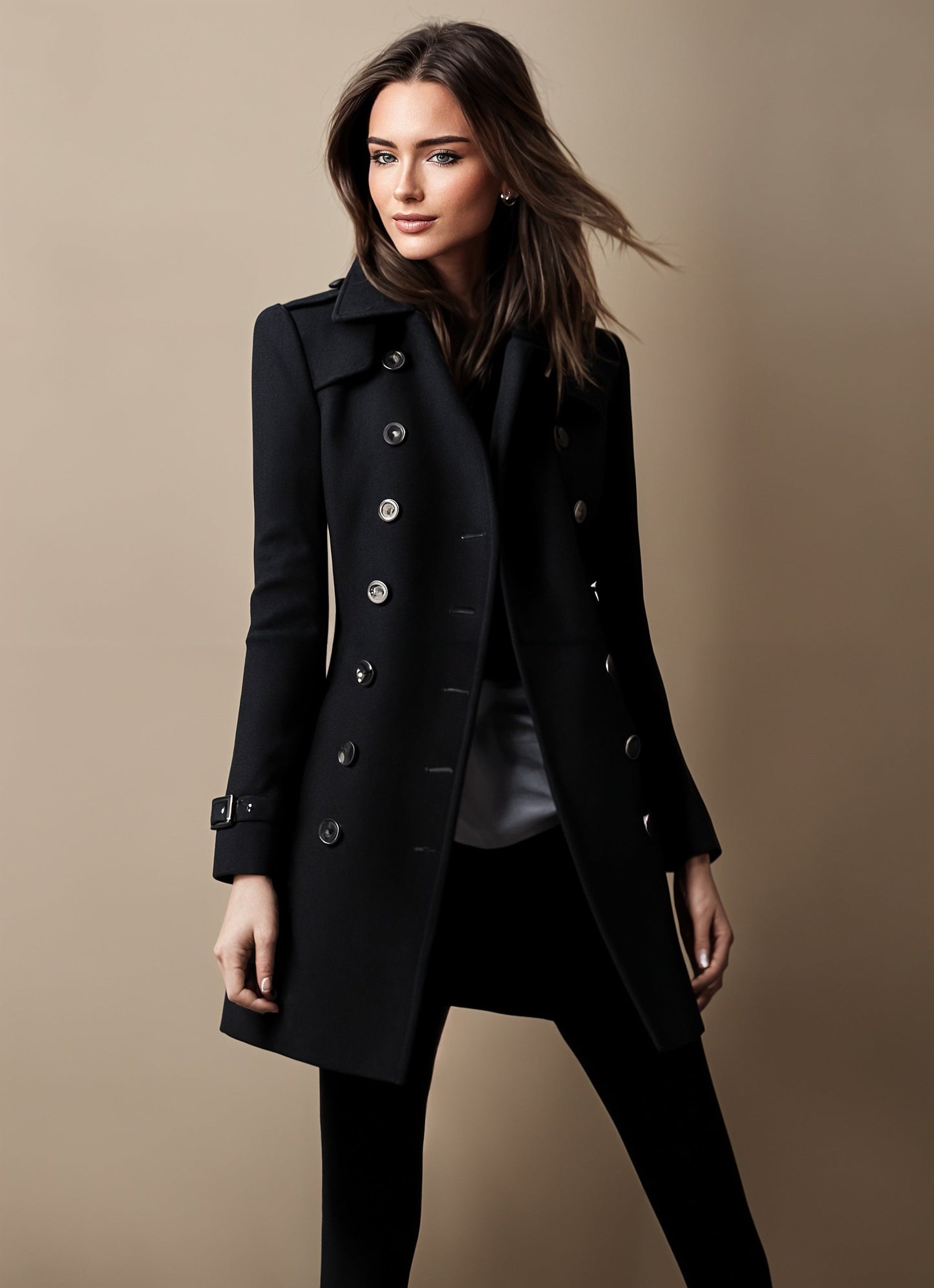 Raffinierte jacke mit knopfverschluss für damen