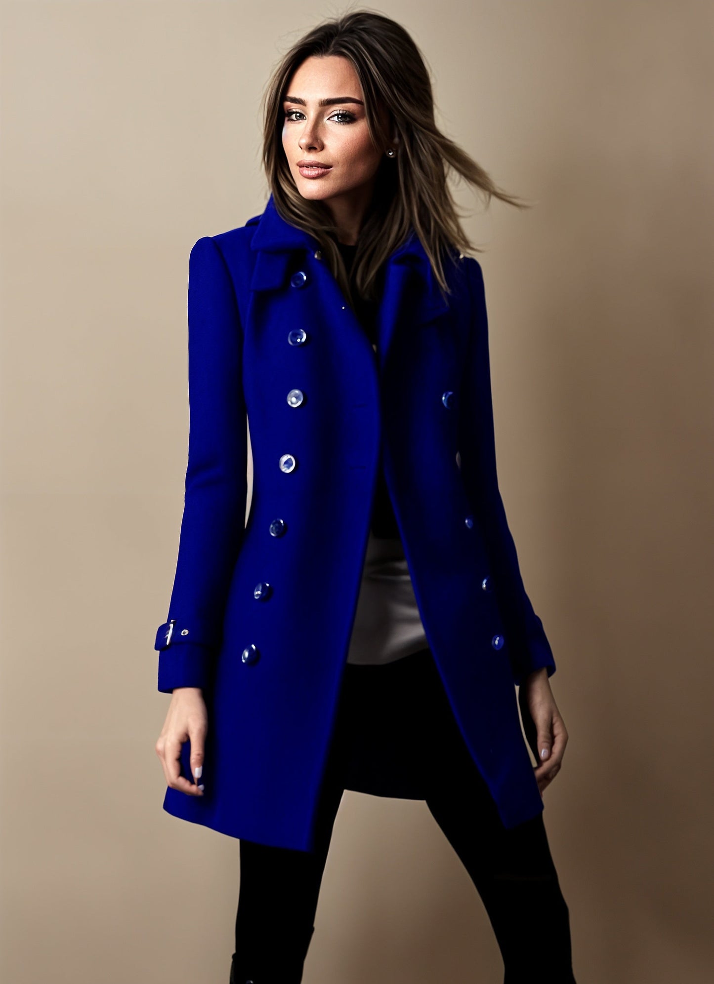 Raffinierte jacke mit knopfverschluss für damen