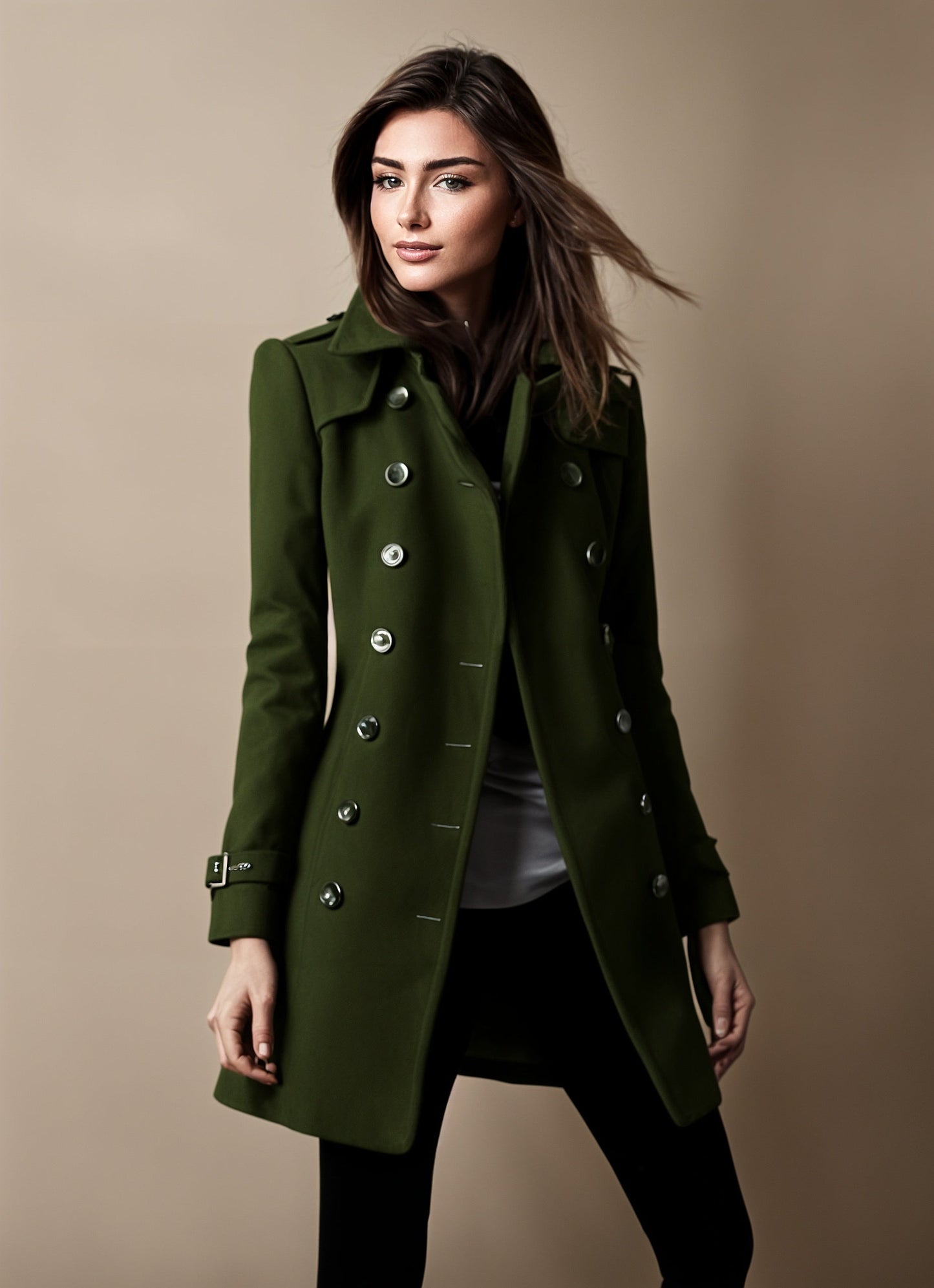 Raffinierte jacke mit knopfverschluss für damen