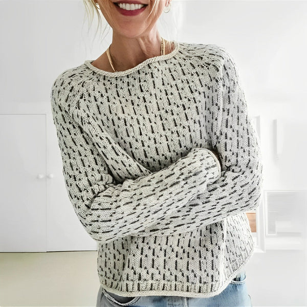 Meret – weiter damen pullover mit rundhals