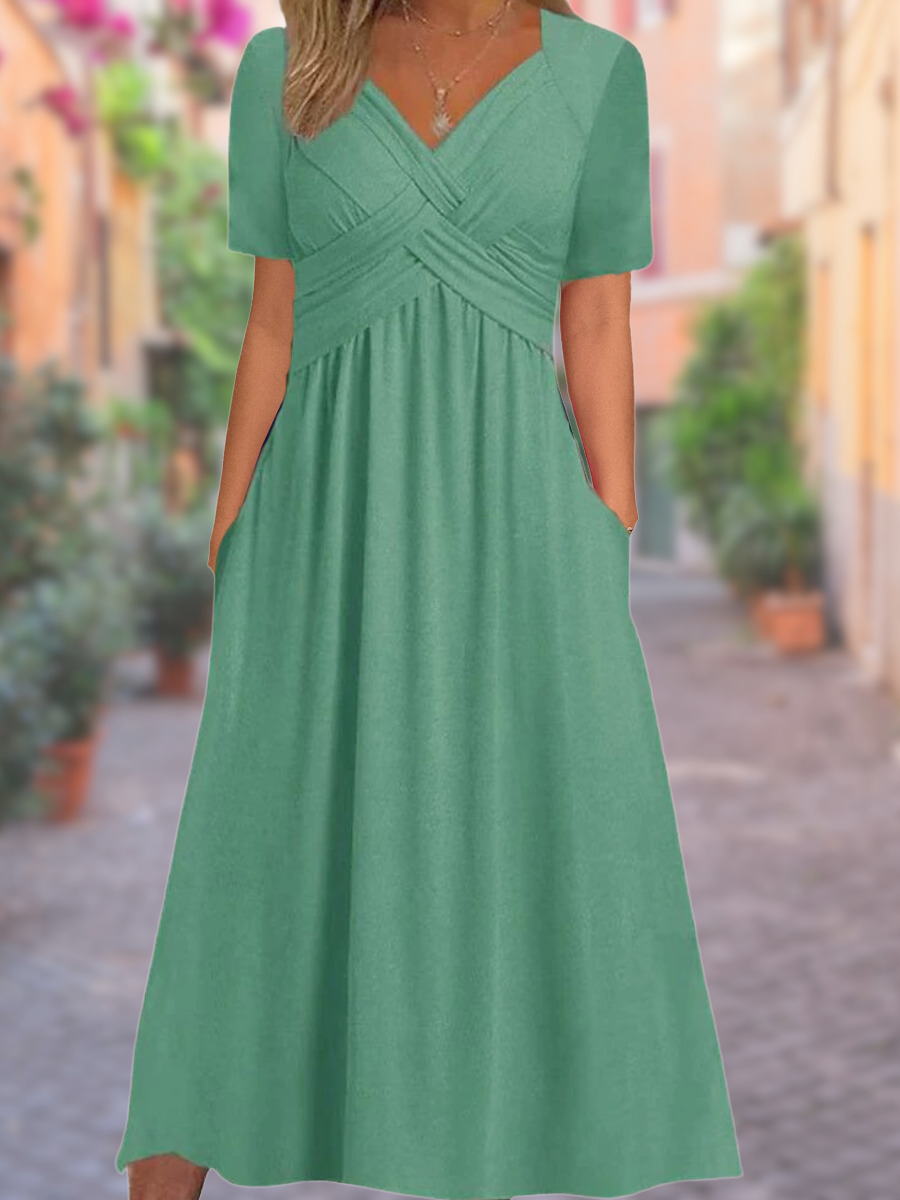 Sommerkleid mit v-ausschnitt – Selby