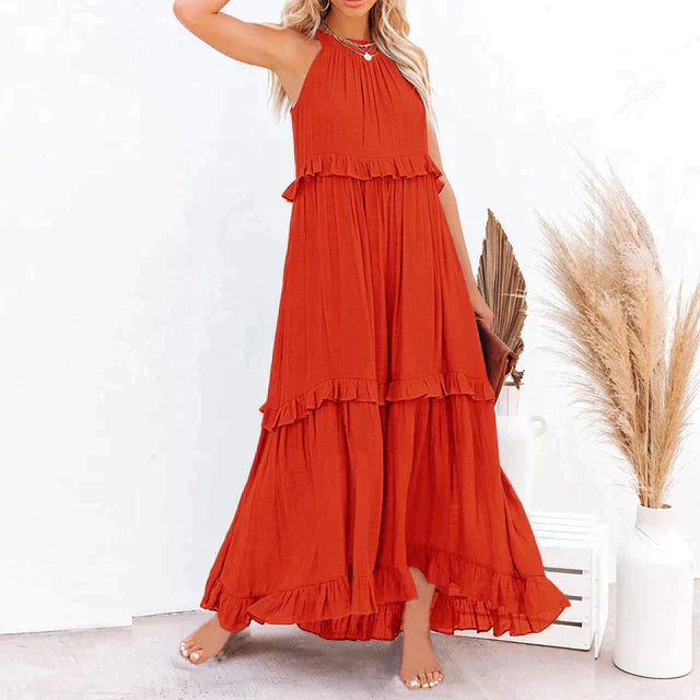 Mia - marineblaues maxikleid