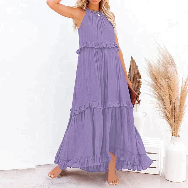Mia - marineblaues maxikleid