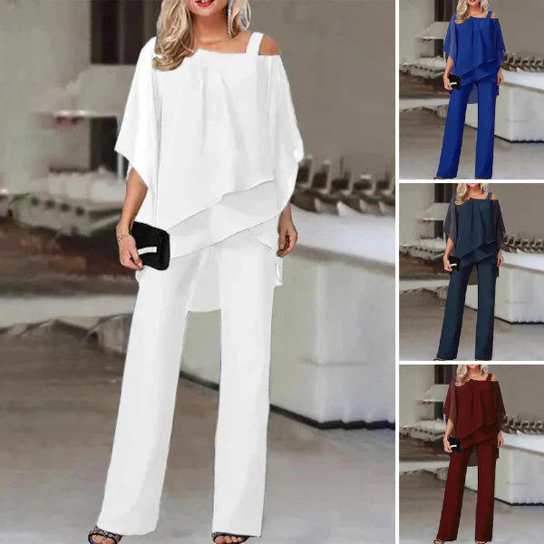 Wilma – elegantes, schulterfreies zweiteiler-set für damen