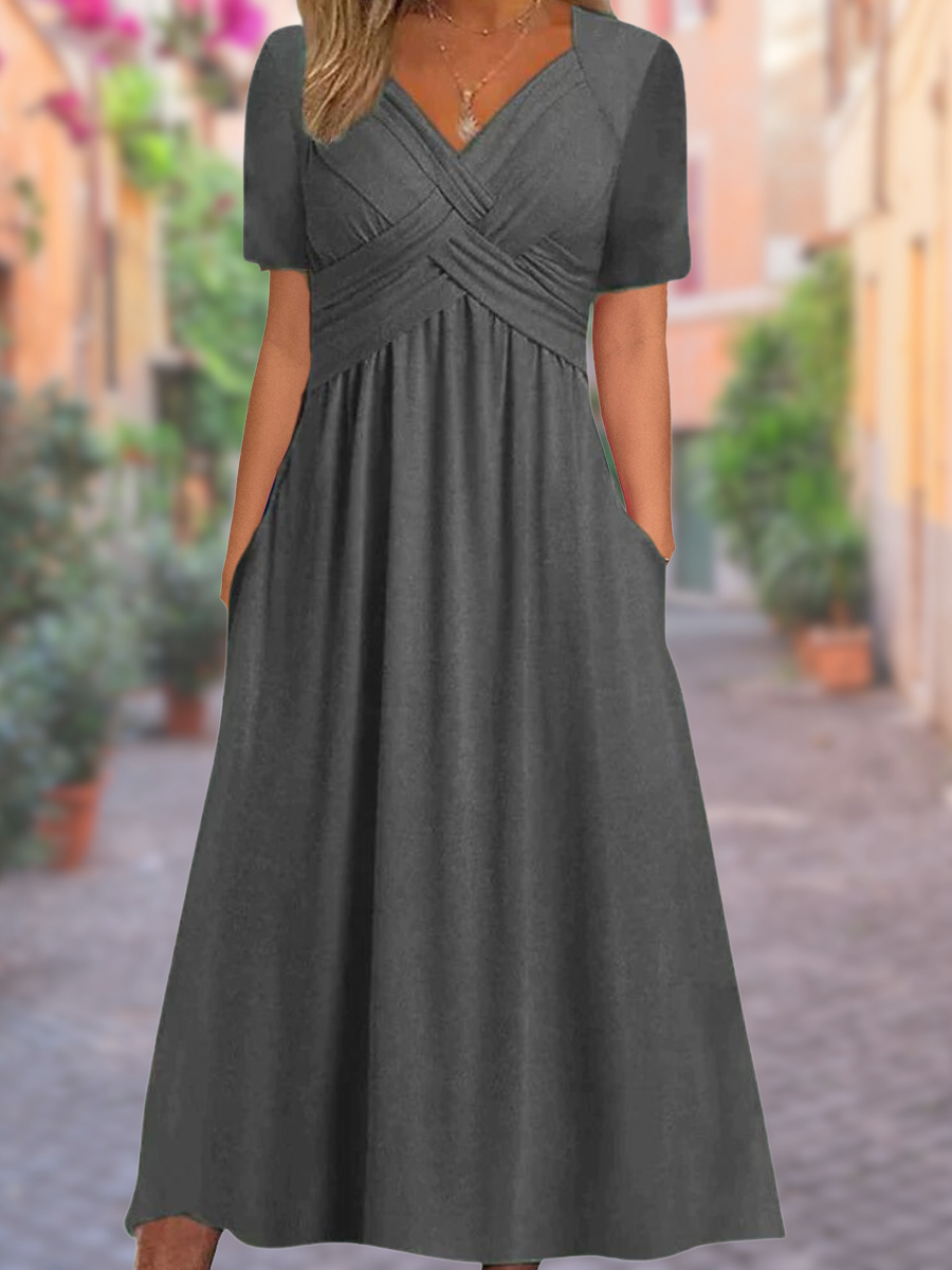 Sommerkleid mit v-ausschnitt – Selby