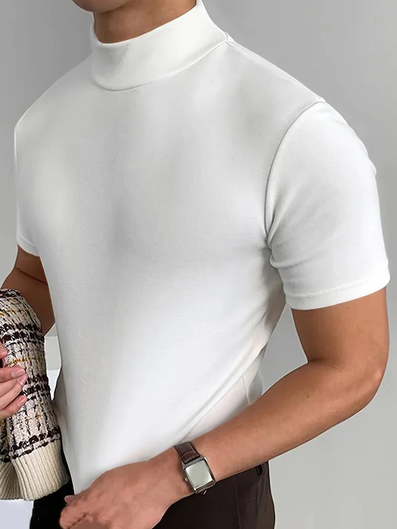 Radoslav – stylisches t-shirt mit stehkragen für herren