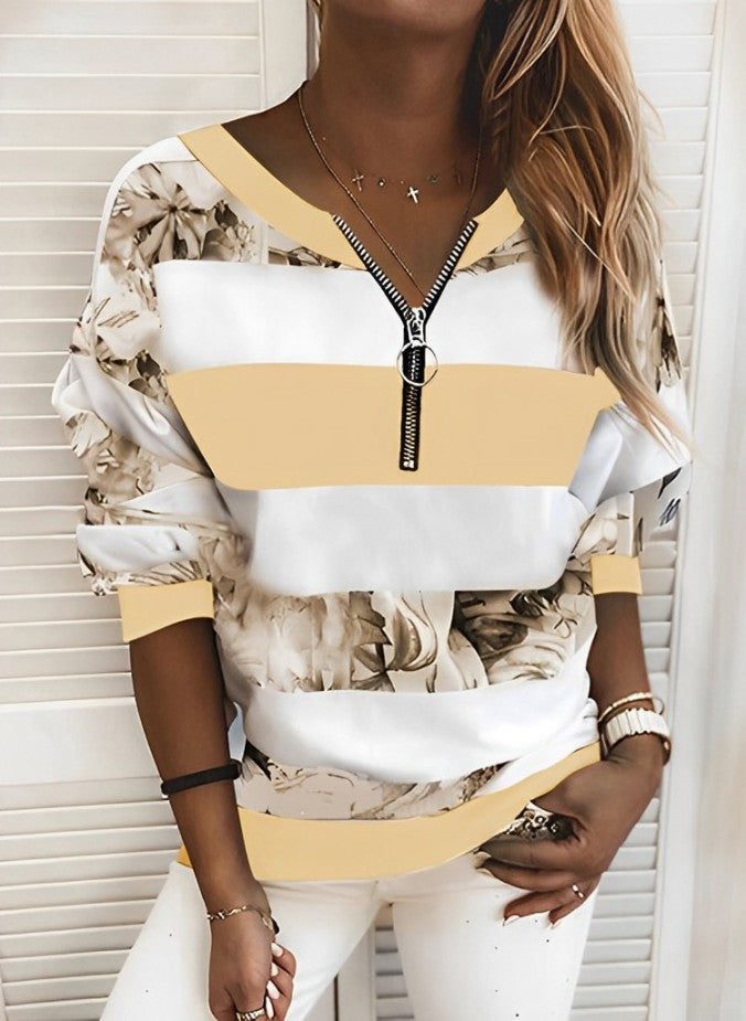 Norma - lässiges sweatshirt mit streifendessin