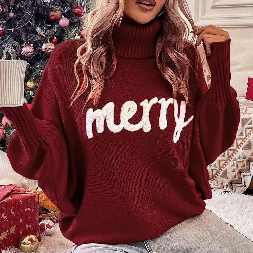 Emerie – warmer festlicher rollkragenpullover für damen