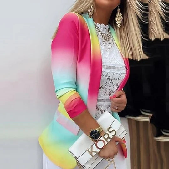 Thanea | damen langarm tie dye blazer