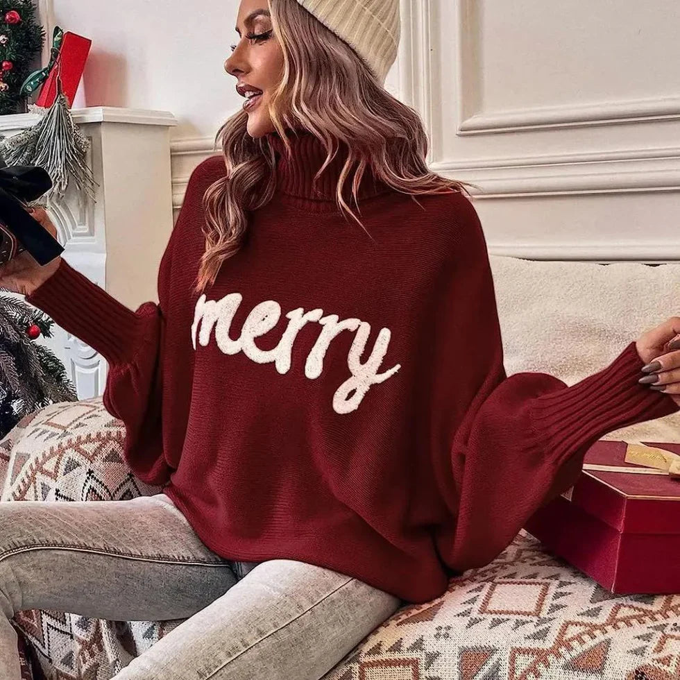 Emerie – warmer festlicher rollkragenpullover für damen