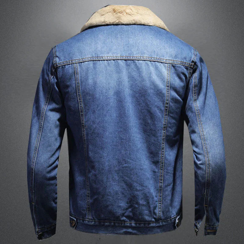 Jeansjacke im stil von caude milano