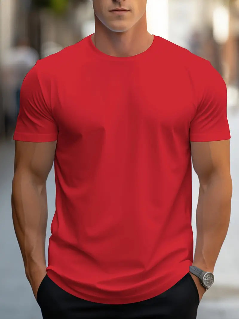 Aristos – klassisches herren-t-shirt mit rundhalsausschnitt