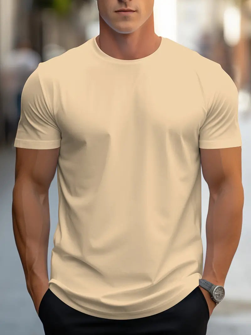 Aristos – klassisches herren-t-shirt mit rundhalsausschnitt