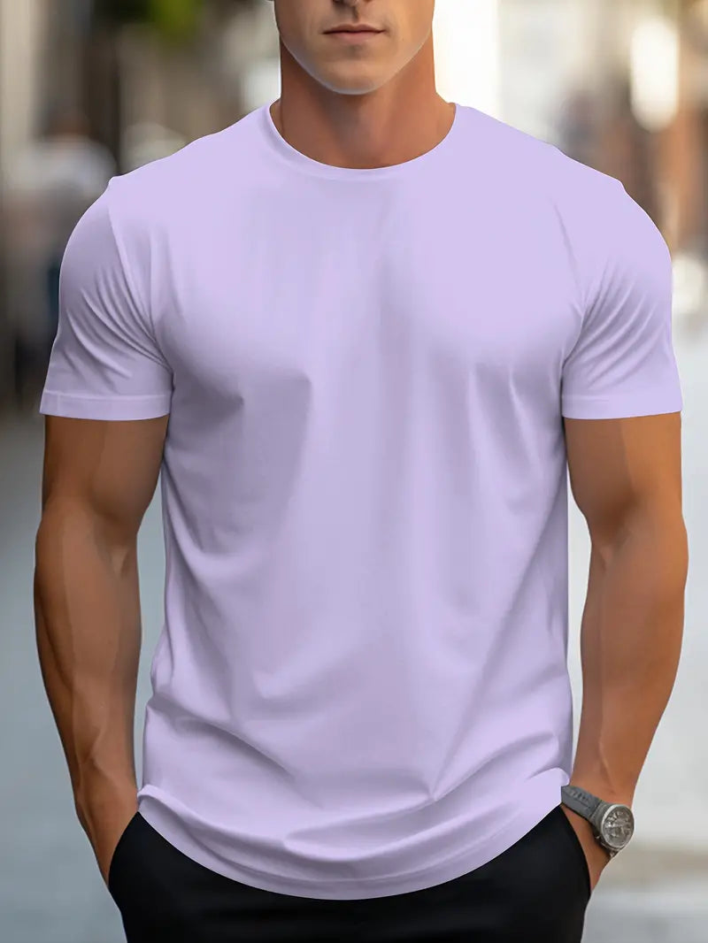 Aristos – klassisches herren-t-shirt mit rundhalsausschnitt