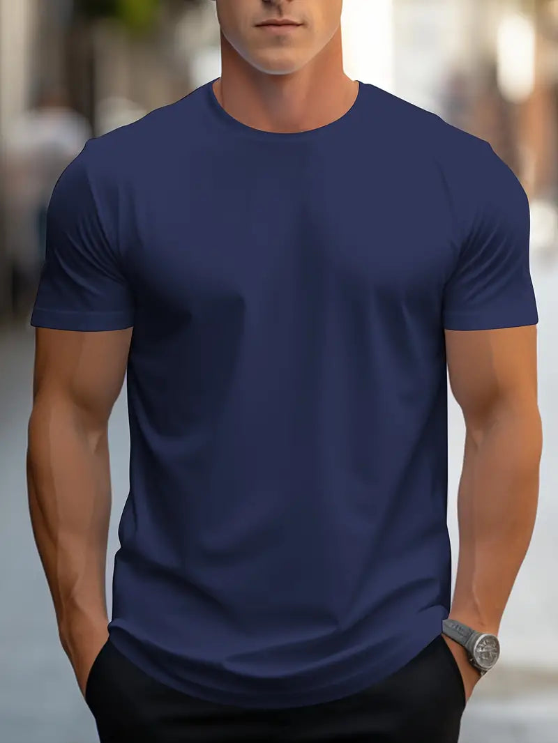 Aristos – klassisches herren-t-shirt mit rundhalsausschnitt