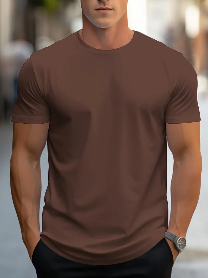 Aristos – klassisches herren-t-shirt mit rundhalsausschnitt