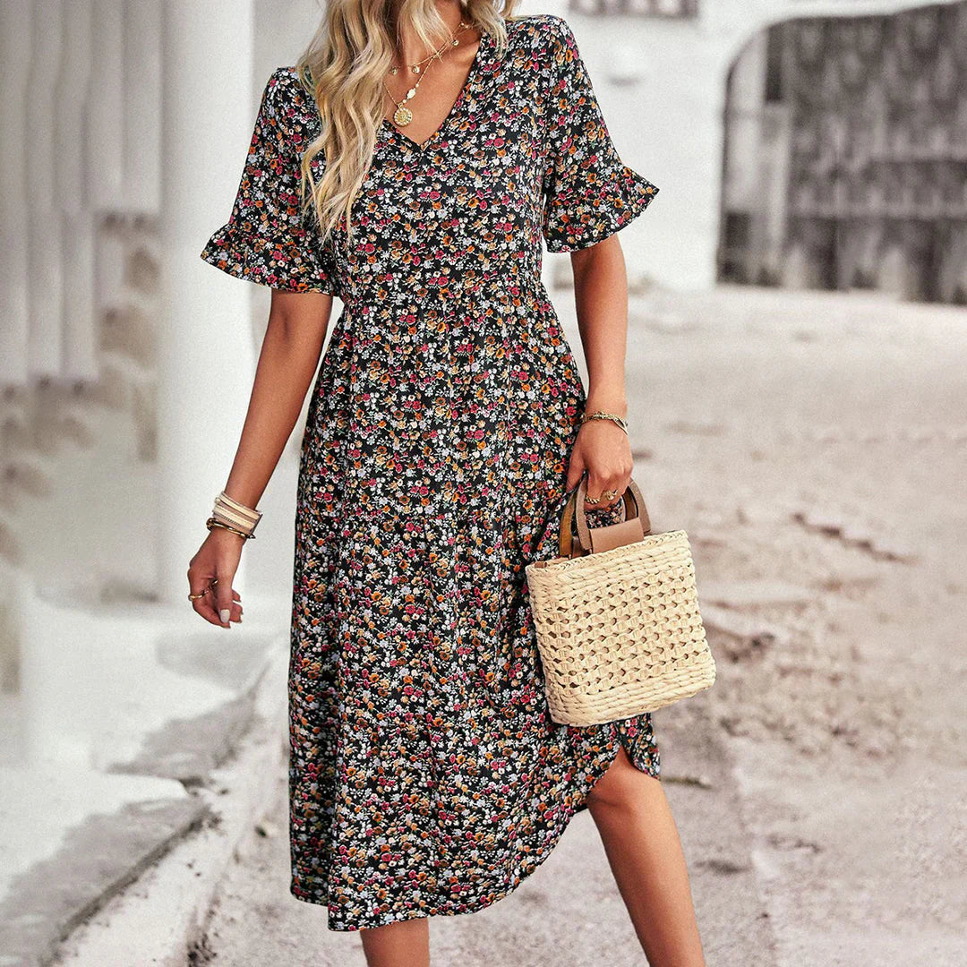 Lena – sommerkleid mit blumenprint
