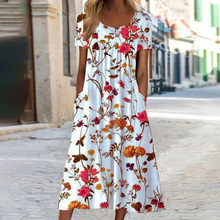 Charlotte - cloemen midi sommerkleid weiß