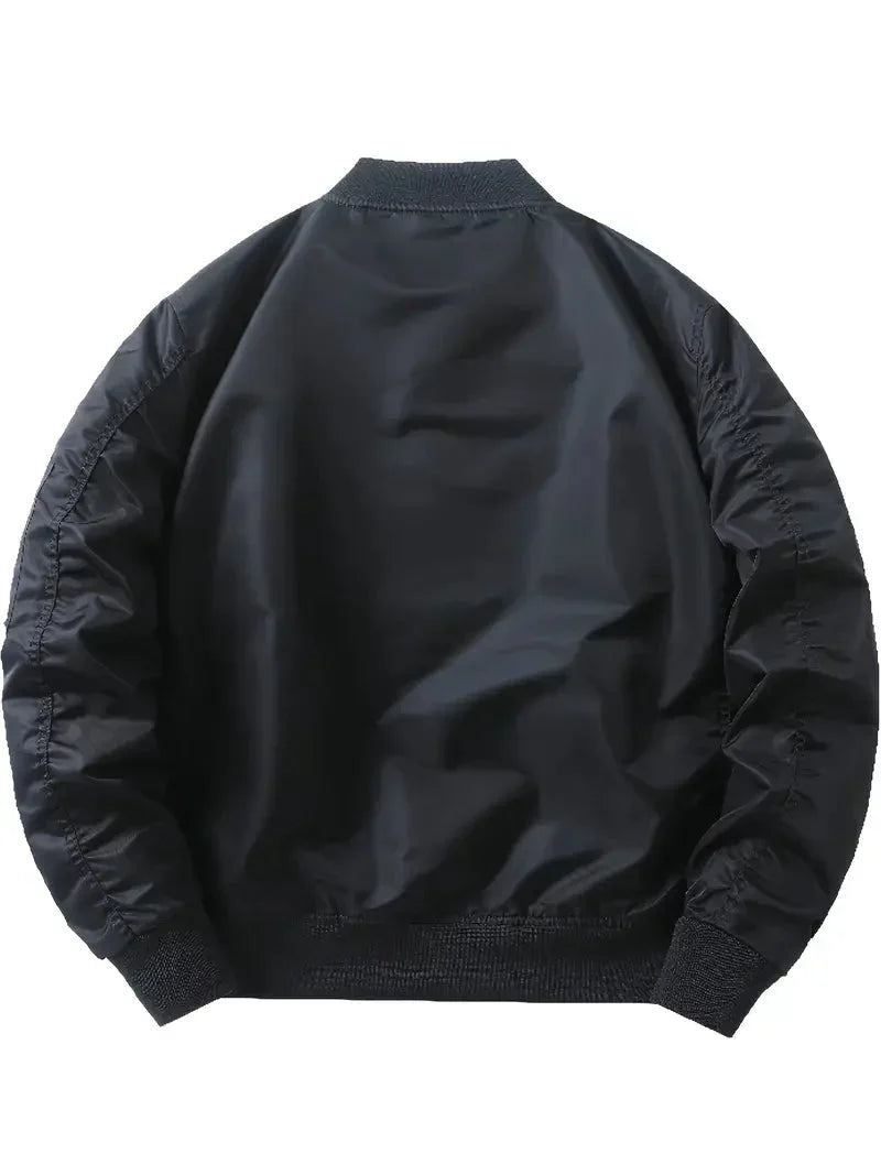 Bomberjacke | Reißverschlüsse | Taschen | Pilot Jacke | Herrenbekleidung-Leyna Moda