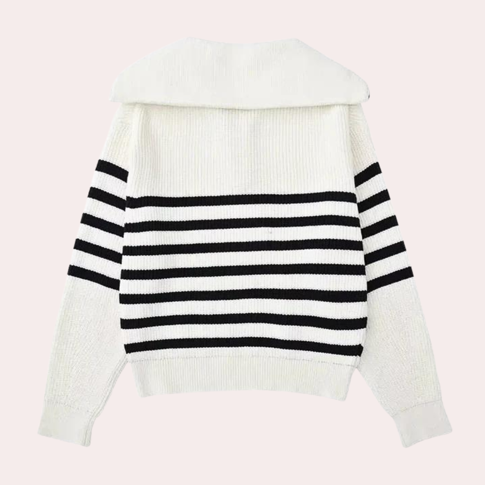 Schick - damenpullover mit modischem reißverschluss