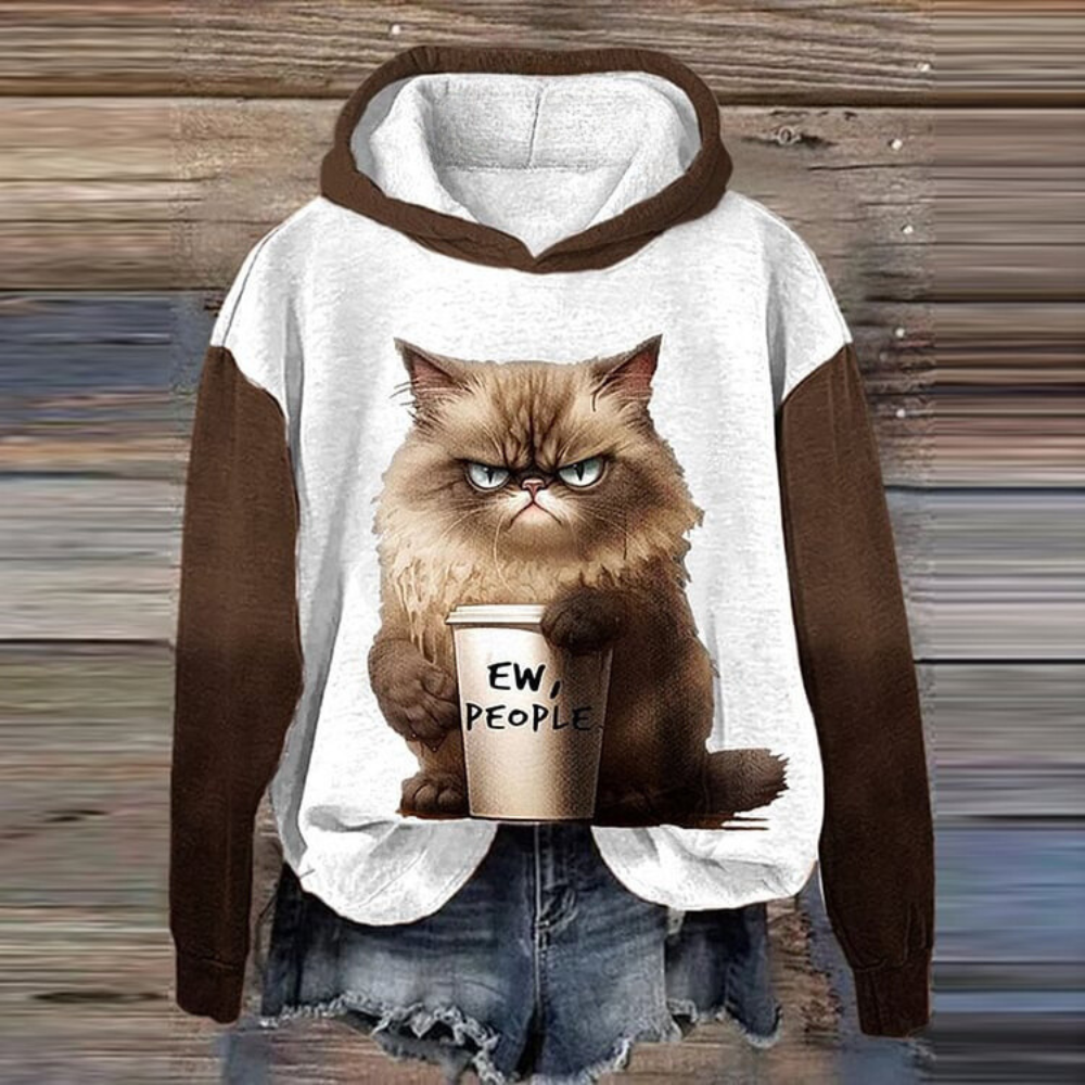 Talia - trendiger damenpullover mit lebhaftem animal-print