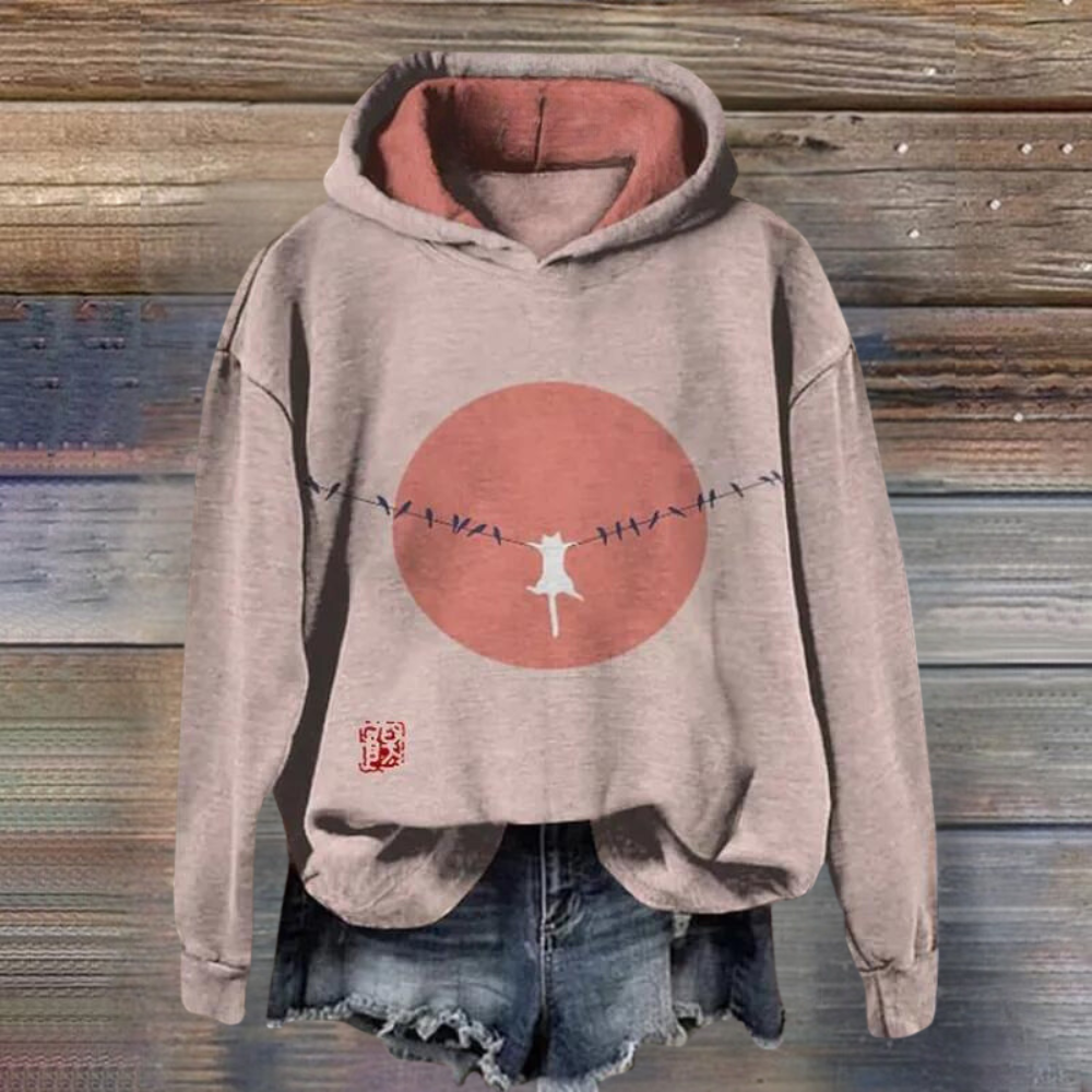 Talia - trendiger damenpullover mit lebhaftem animal-print