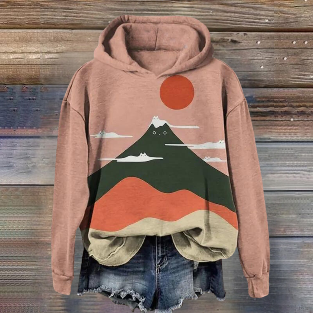 Talia - trendiger damenpullover mit lebhaftem animal-print