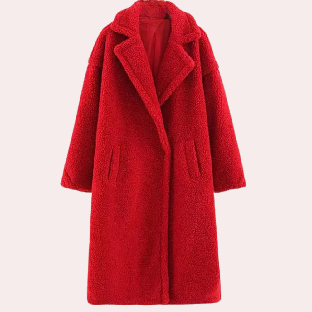 Szilard - eleganter und bequemer damenmantel aus luxuriösem plüsch