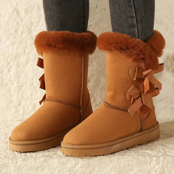 Klassische, mittelhohe schneestiefel für damen - Marianne
