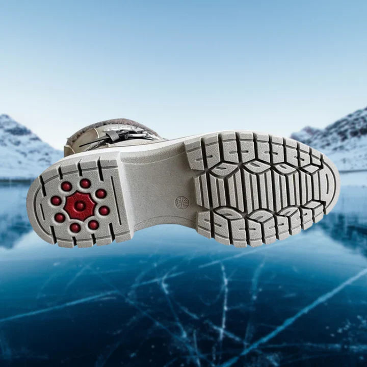 Bequeme und stilvolle damen-winterstiefel aus leder