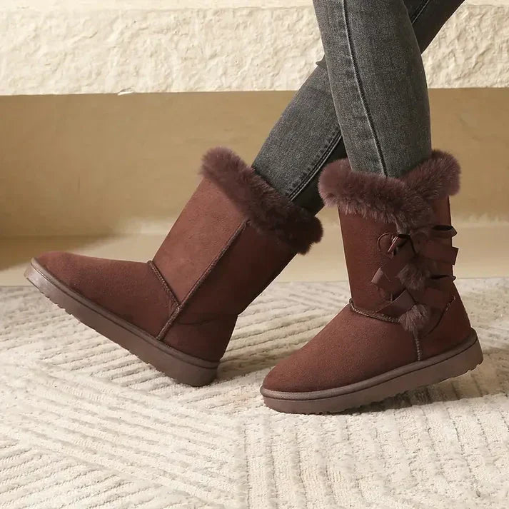 Klassische, mittelhohe schneestiefel für damen - Marianne