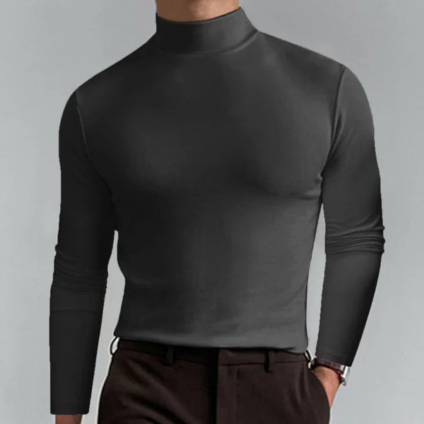Slim-fit-rollkragenpullover für herren mit langen Ärmeln