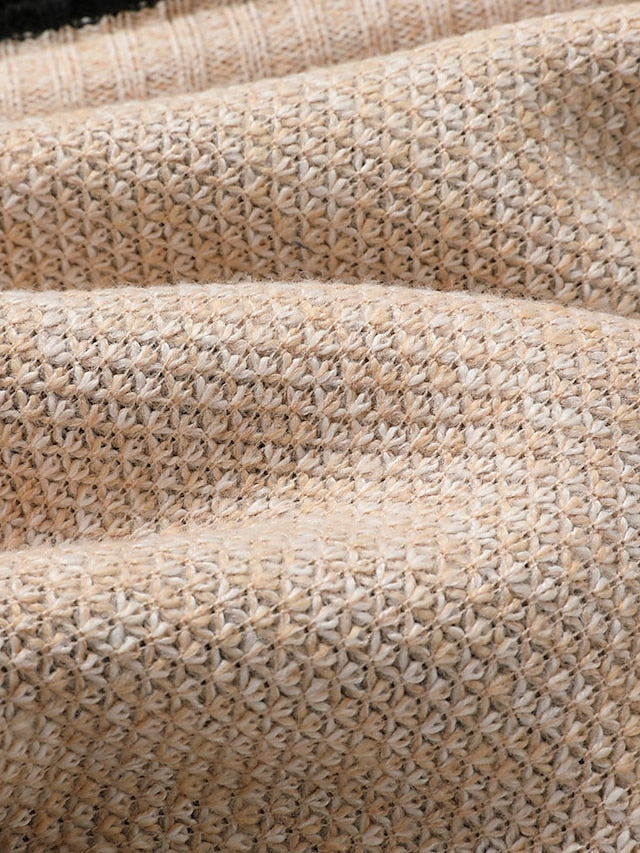 Material aus beigem Strickpullover für Herren