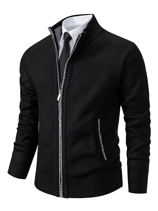 Schwarze Strickpullover für Herren