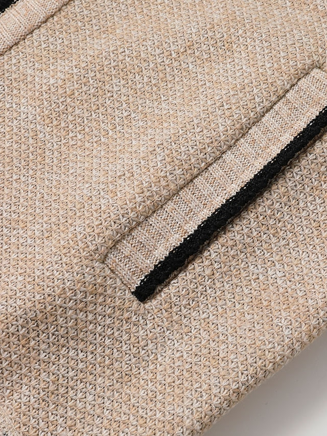 Taschen aus beigem Strickpullover für Männer