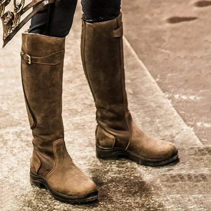 Braun Robuste Reitstiefel für Damen