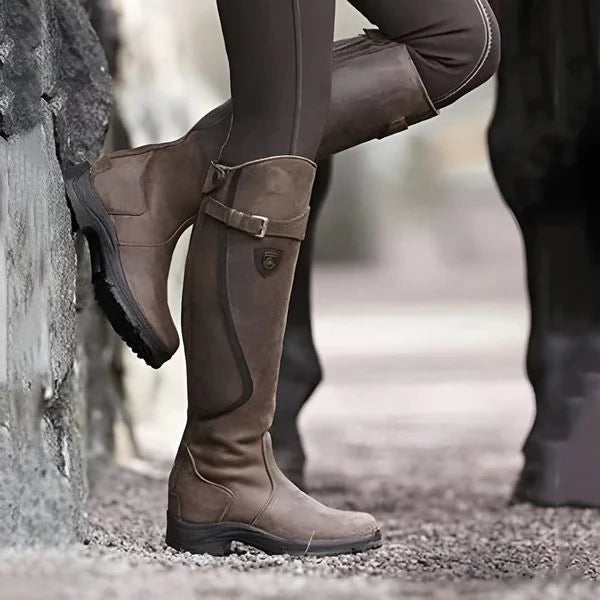 Grau Robuste Reitstiefel für Damen