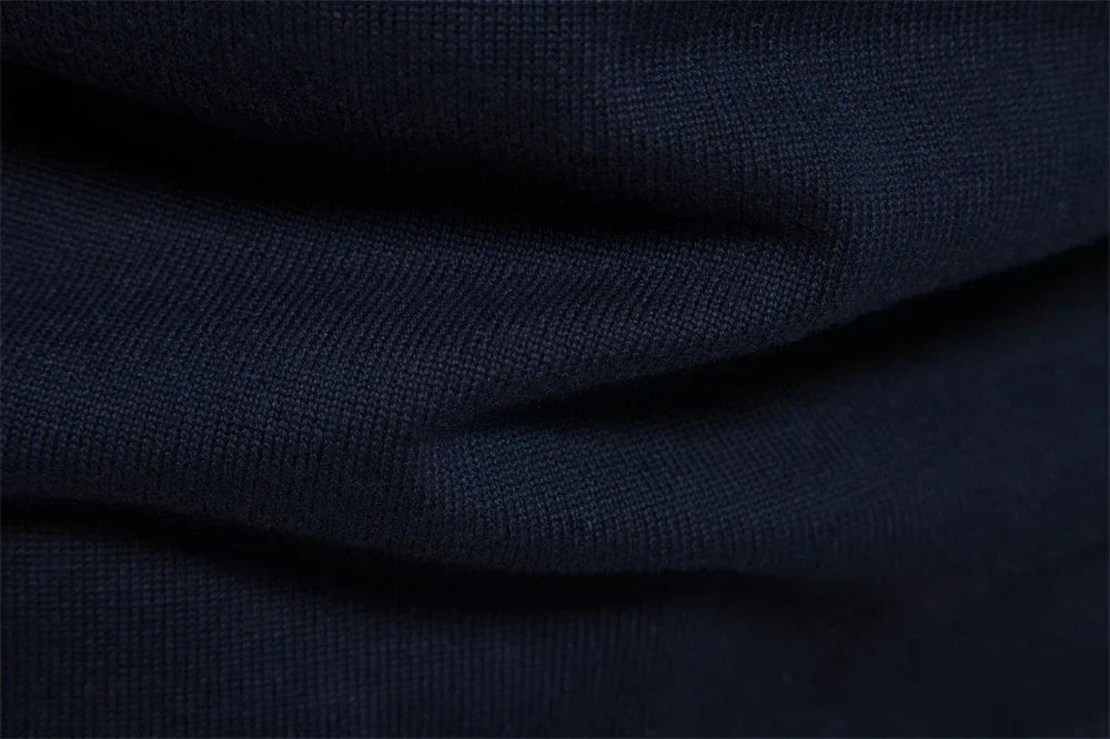 Nilo - raffinierter, gestreifter slim-fit-herrenpullover mit reißverschluss