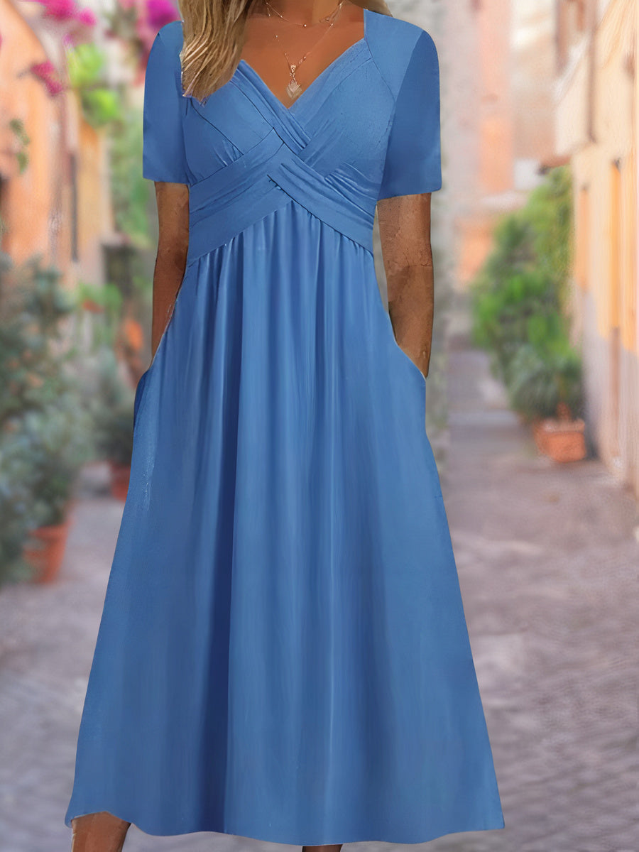 Sommerkleid mit v-ausschnitt – Selby