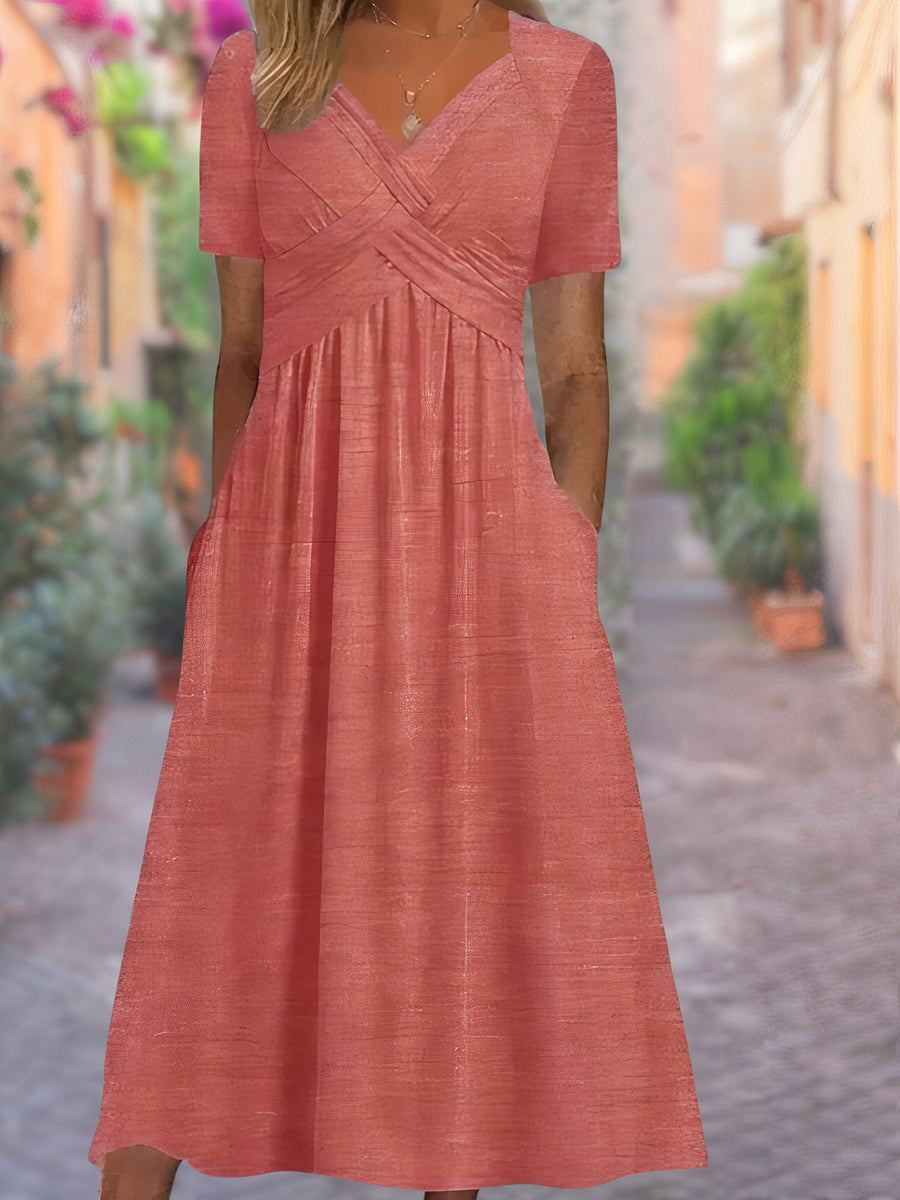 Sommerkleid mit v-ausschnitt – Selby