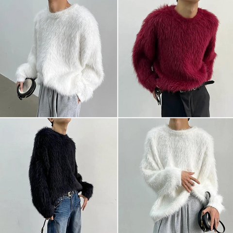Frank – luxuriöser, schlichter pullover mit langen armeln