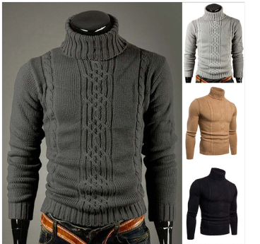 Rollkragenpullover aus baumwolle mit zopfmuster - Lucian