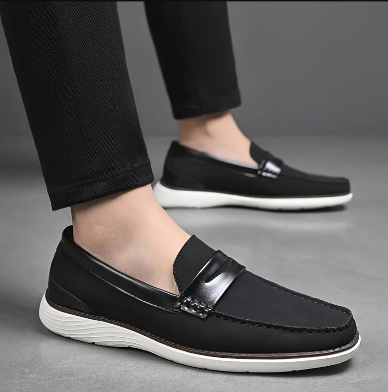 Hochwertige herren-loafer aus leder – elegantes schuhdesign