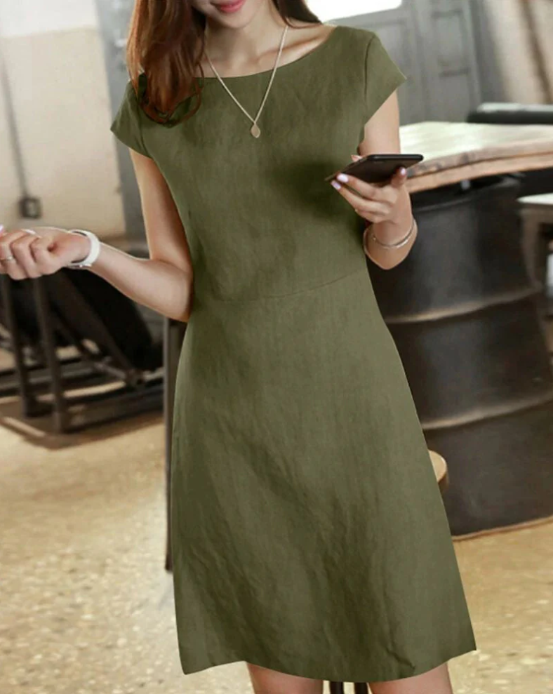Elegantes sommerkleid mit zarten armeln