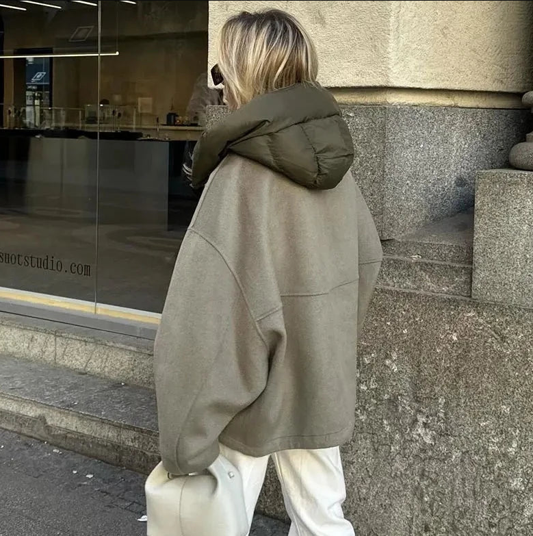 Matilda - lässige lockere damenjacke mit kapuze