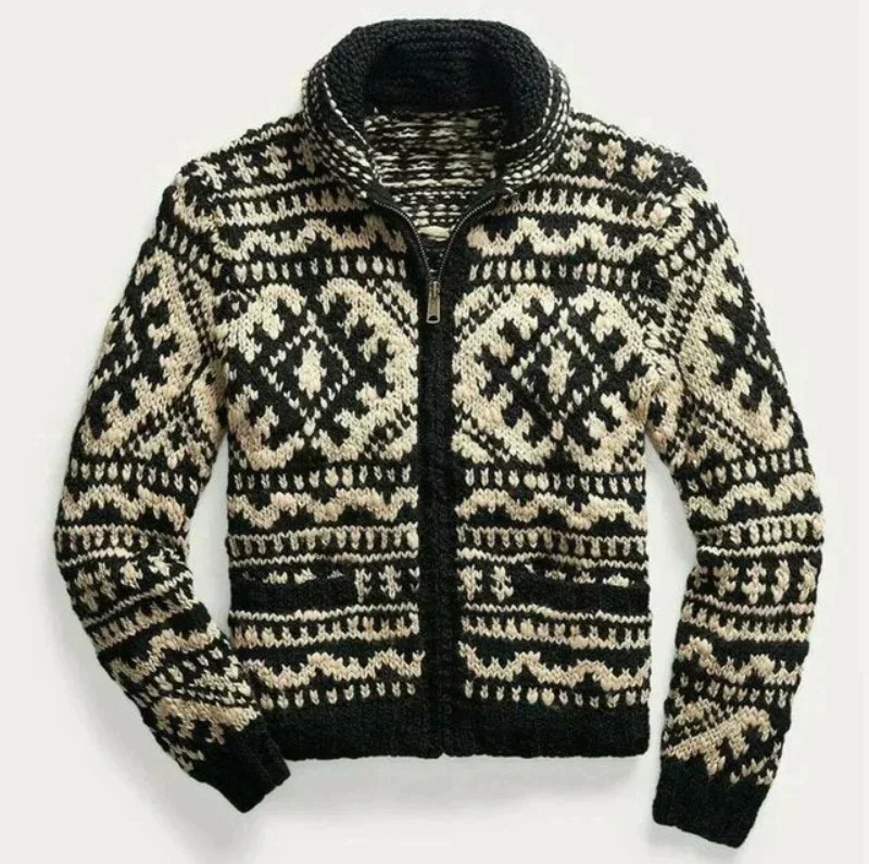 August - warmer und bequemer vinage-Strickpullover für herren