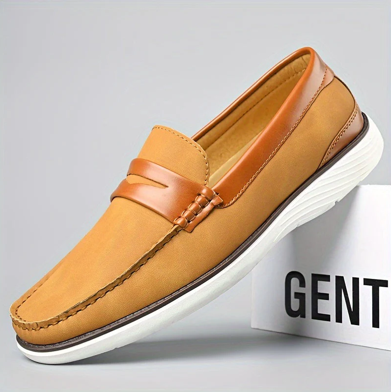 Hochwertige herren-loafer aus leder – elegantes schuhdesign