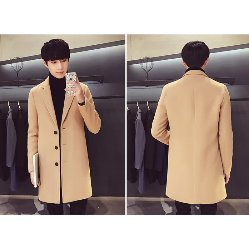 Herren wollmantel, elegante businessjacke - büro und freizeit